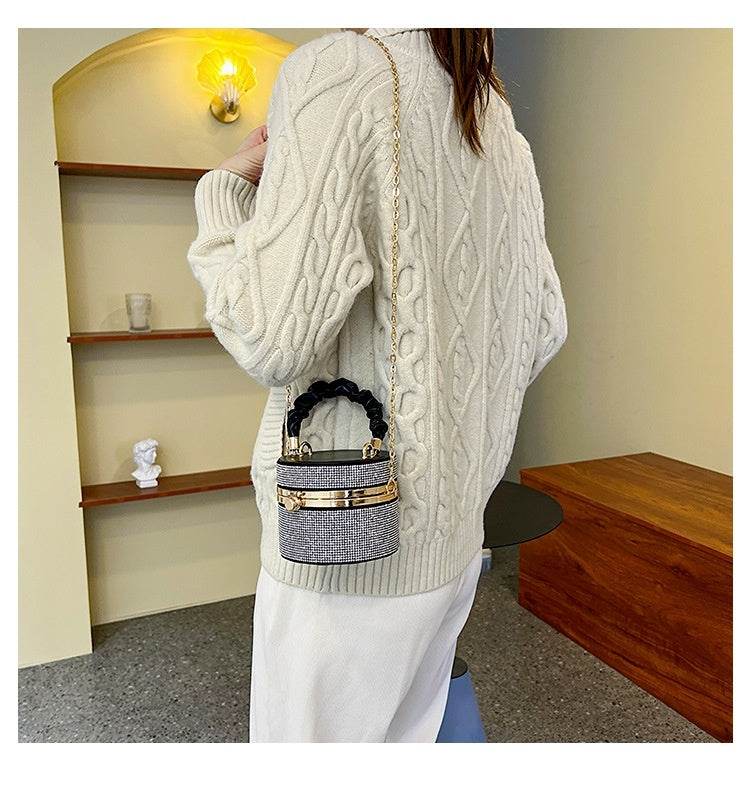 Pleated Chain Shoulder Bag