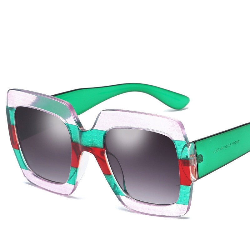 Box Print Big Frame Women's Sunglasses