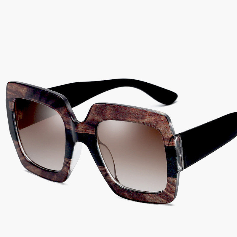 Box Print Big Frame Women's Sunglasses