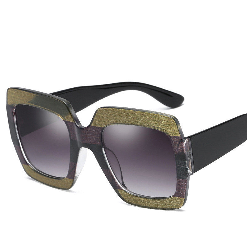 Box Print Big Frame Women's Sunglasses