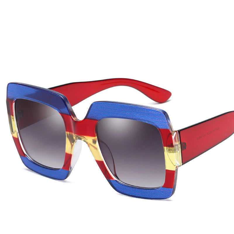 Box Print Big Frame Women's Sunglasses