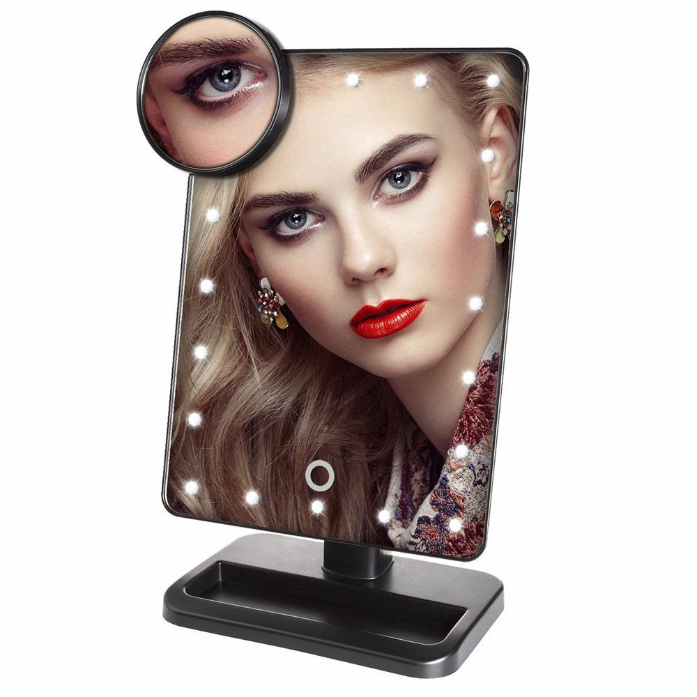 Led Desktop Mirror With 20 Bead Lights