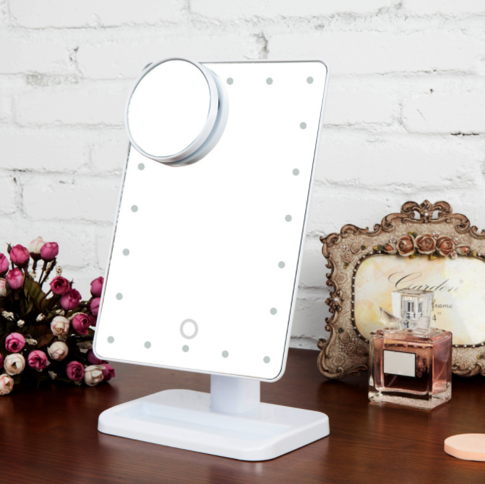 Led Desktop Mirror With 20 Bead Lights