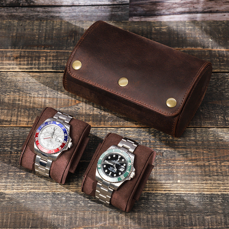 Horse Leather Travel Storage Watch Box