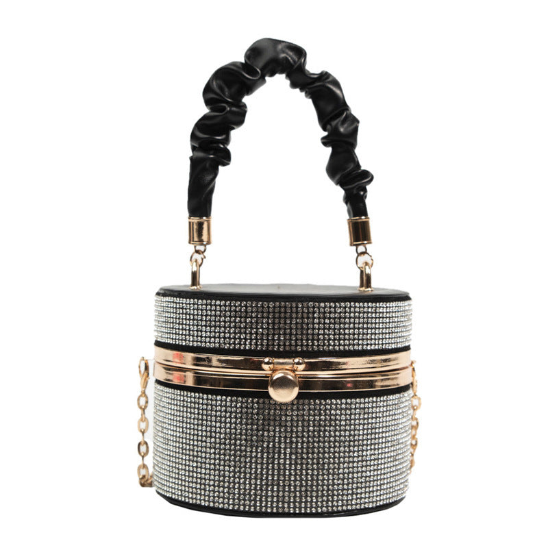 Pleated Chain Shoulder Bag