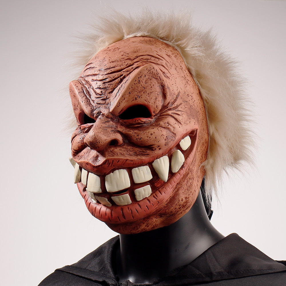 Creepy Old Man Cartoon Mask With Buck Teeth