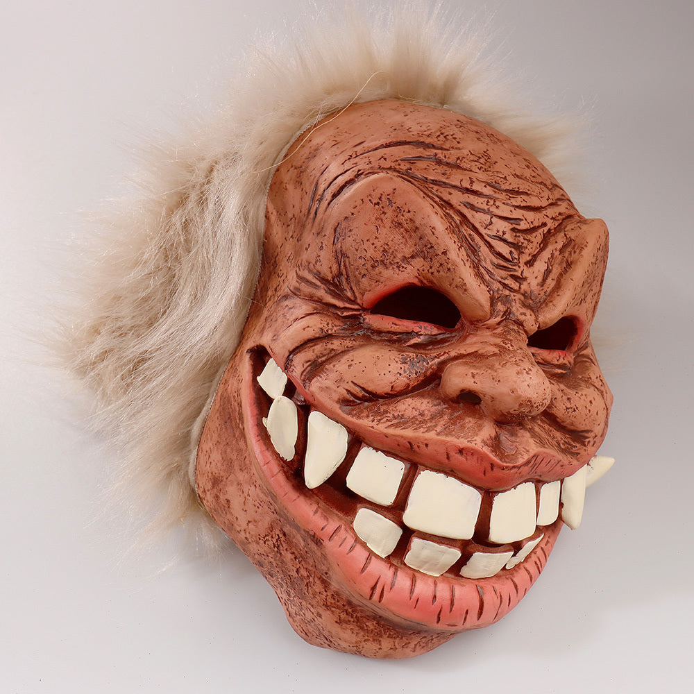 Creepy Old Man Cartoon Mask With Buck Teeth