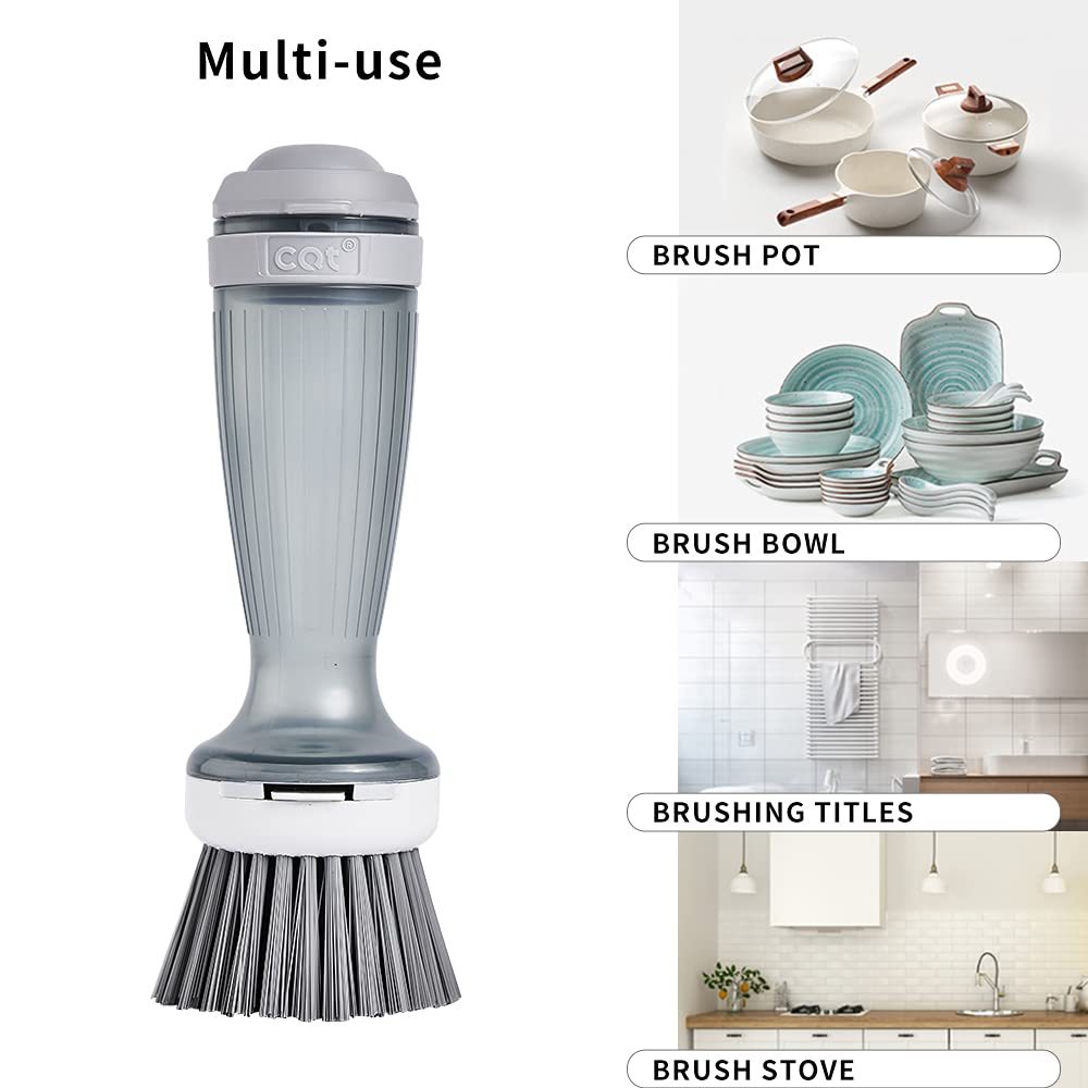 Dish Scrub Brush with Soap Dispenser