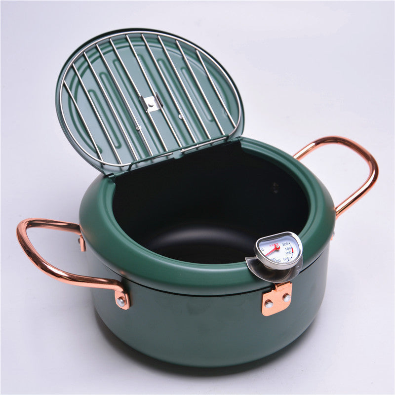 Chinese Deep Frying Pot With Thermometer