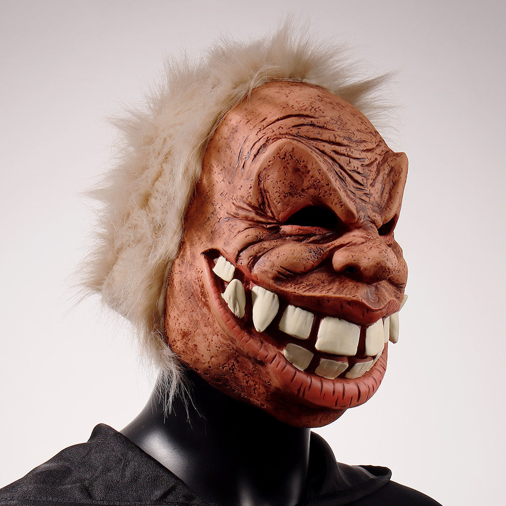 Creepy Old Man Cartoon Mask With Buck Teeth