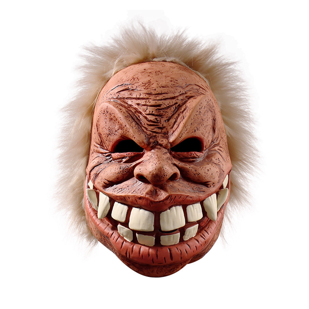 Creepy Old Man Cartoon Mask With Buck Teeth