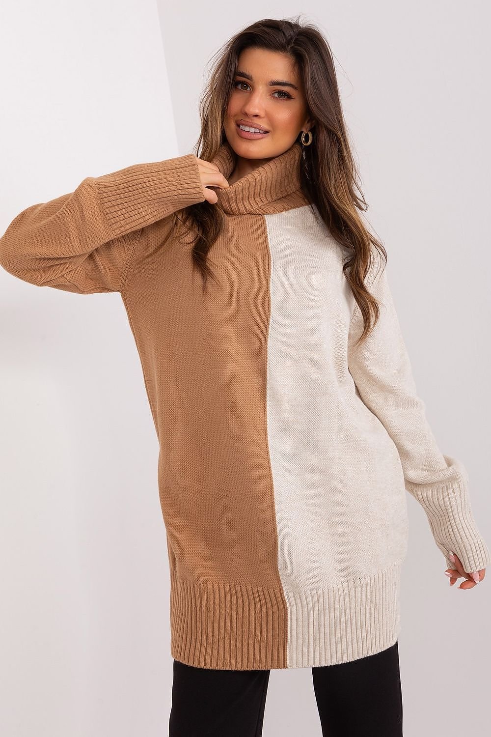 Two-Tone Turtleneck