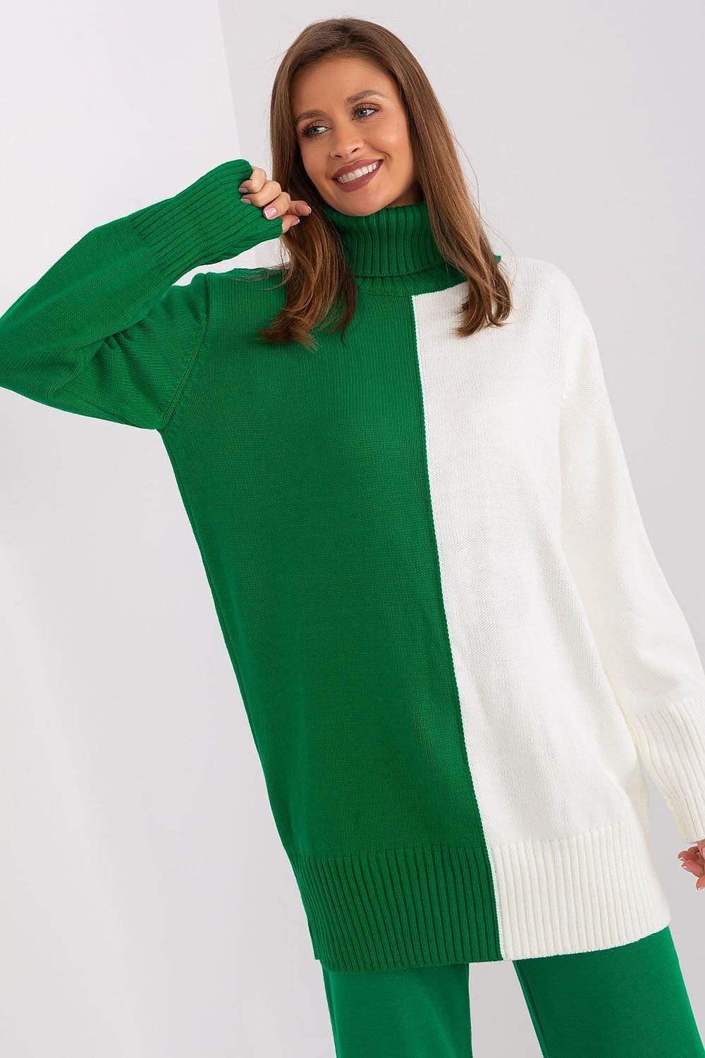 Two-Tone Turtleneck