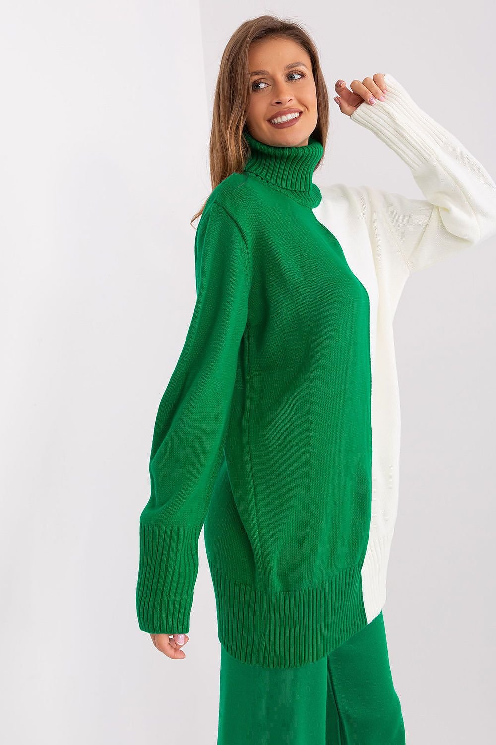 Two-Tone Turtleneck