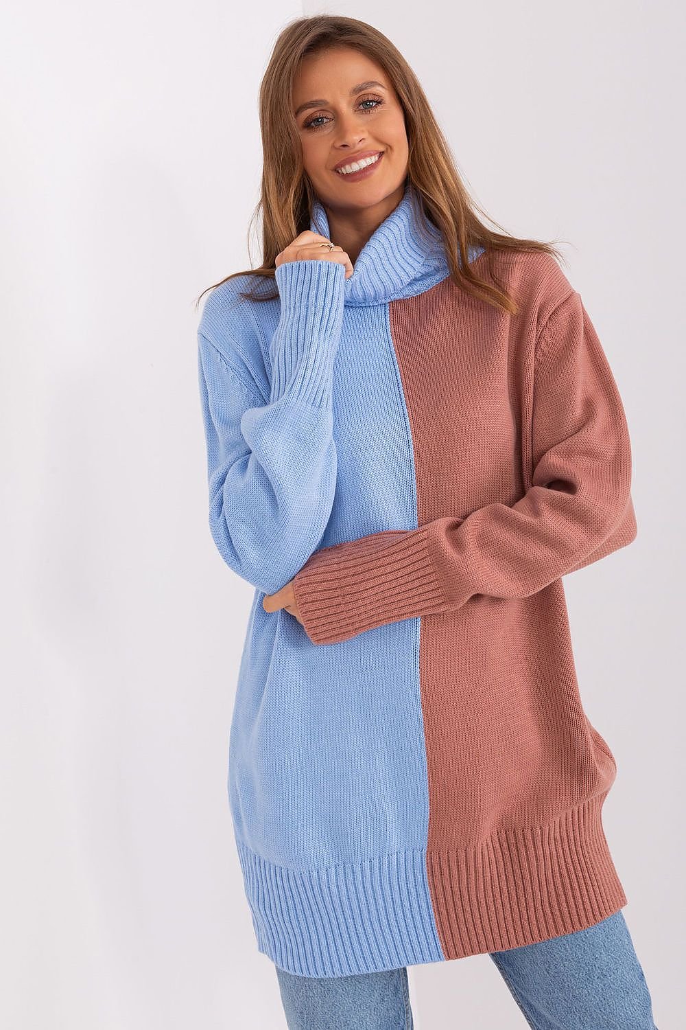 Two-Tone Turtleneck