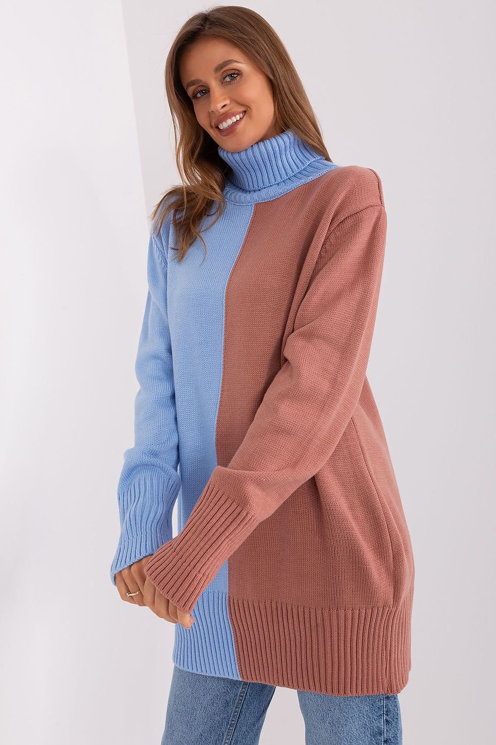 Two-Tone Turtleneck