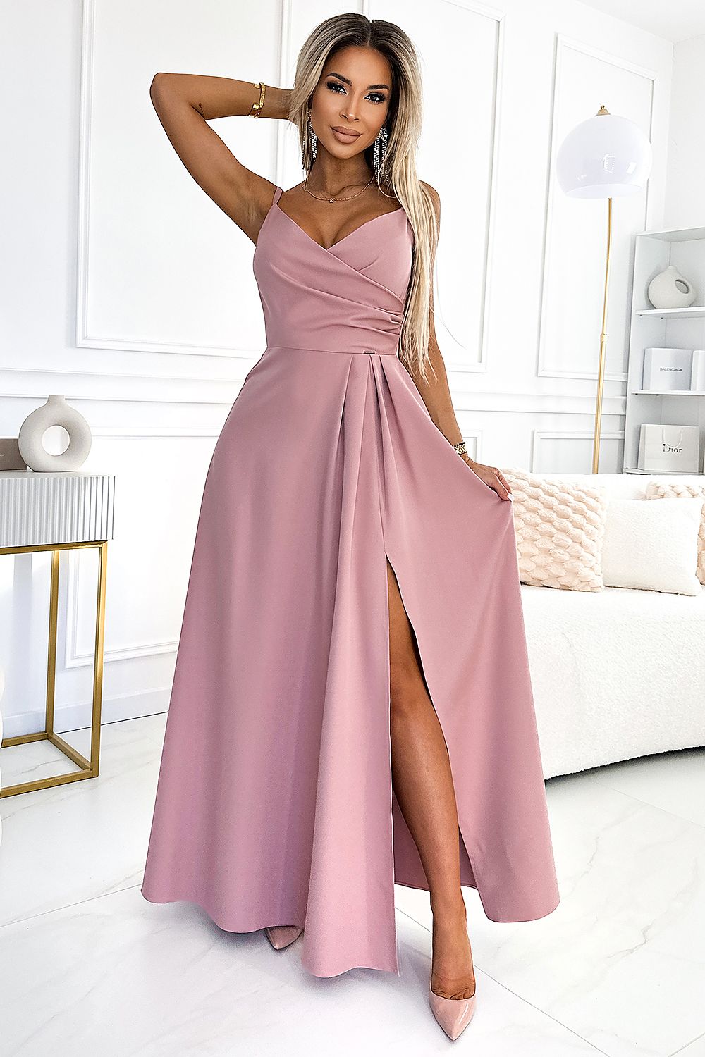 Elegant Strapless Maxi Dress By Numoco