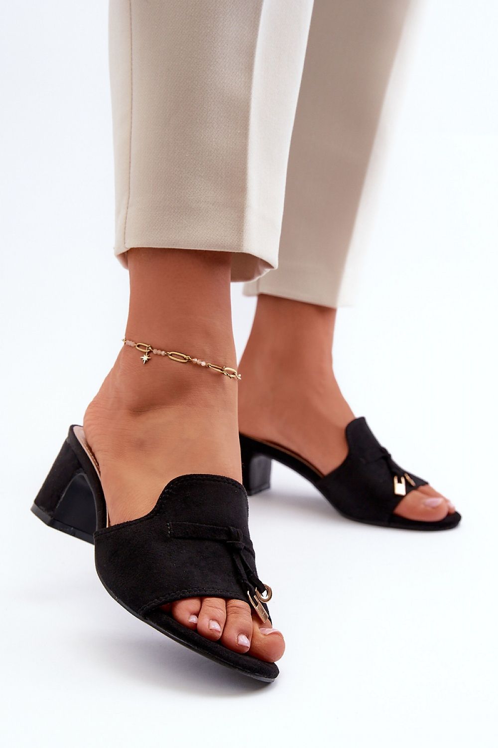 Classic Heel Sandal-Black