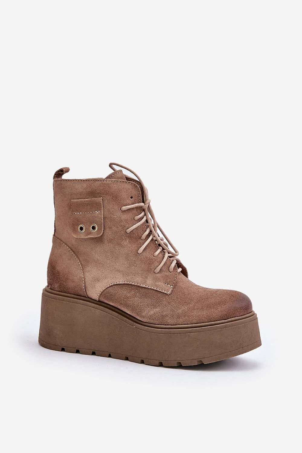 Platform Buskin Suede Boots