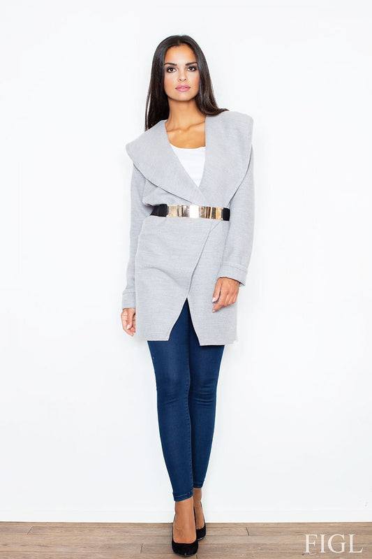 Grey Knitwear Coat