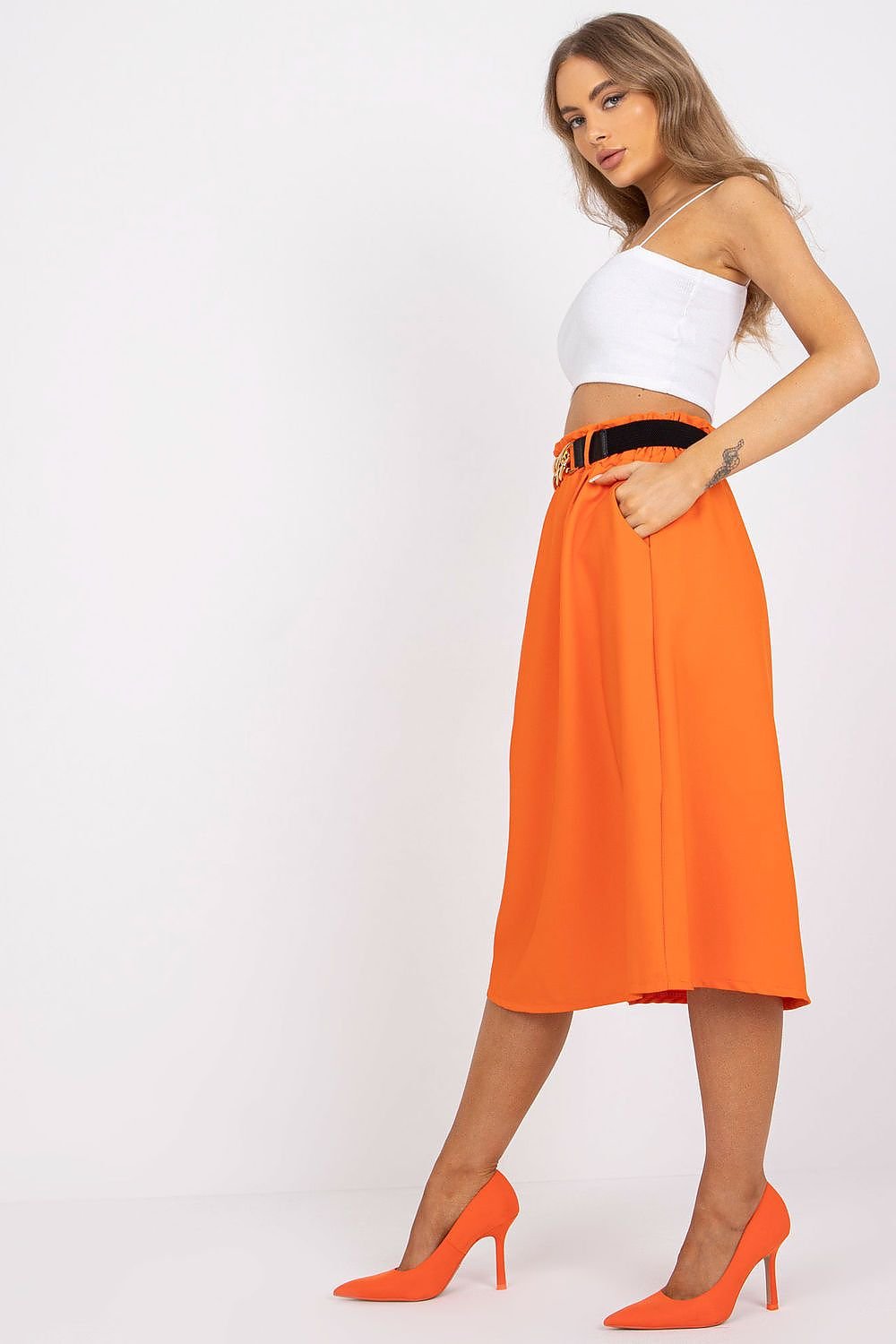 Elastic Waistband Skirt