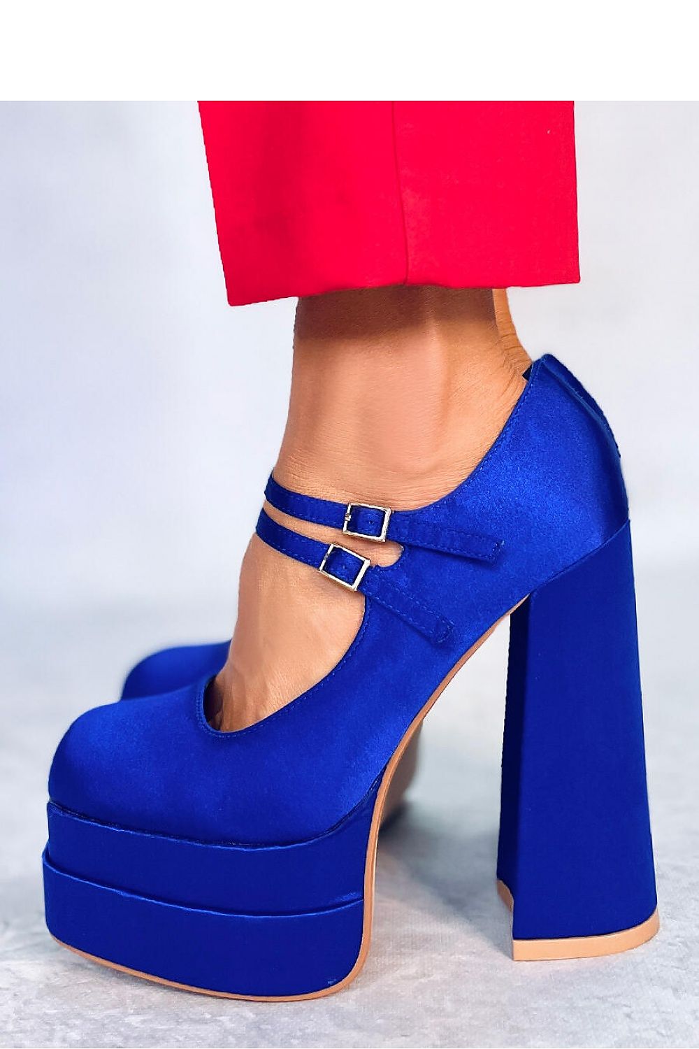 Satin Platform Pumps