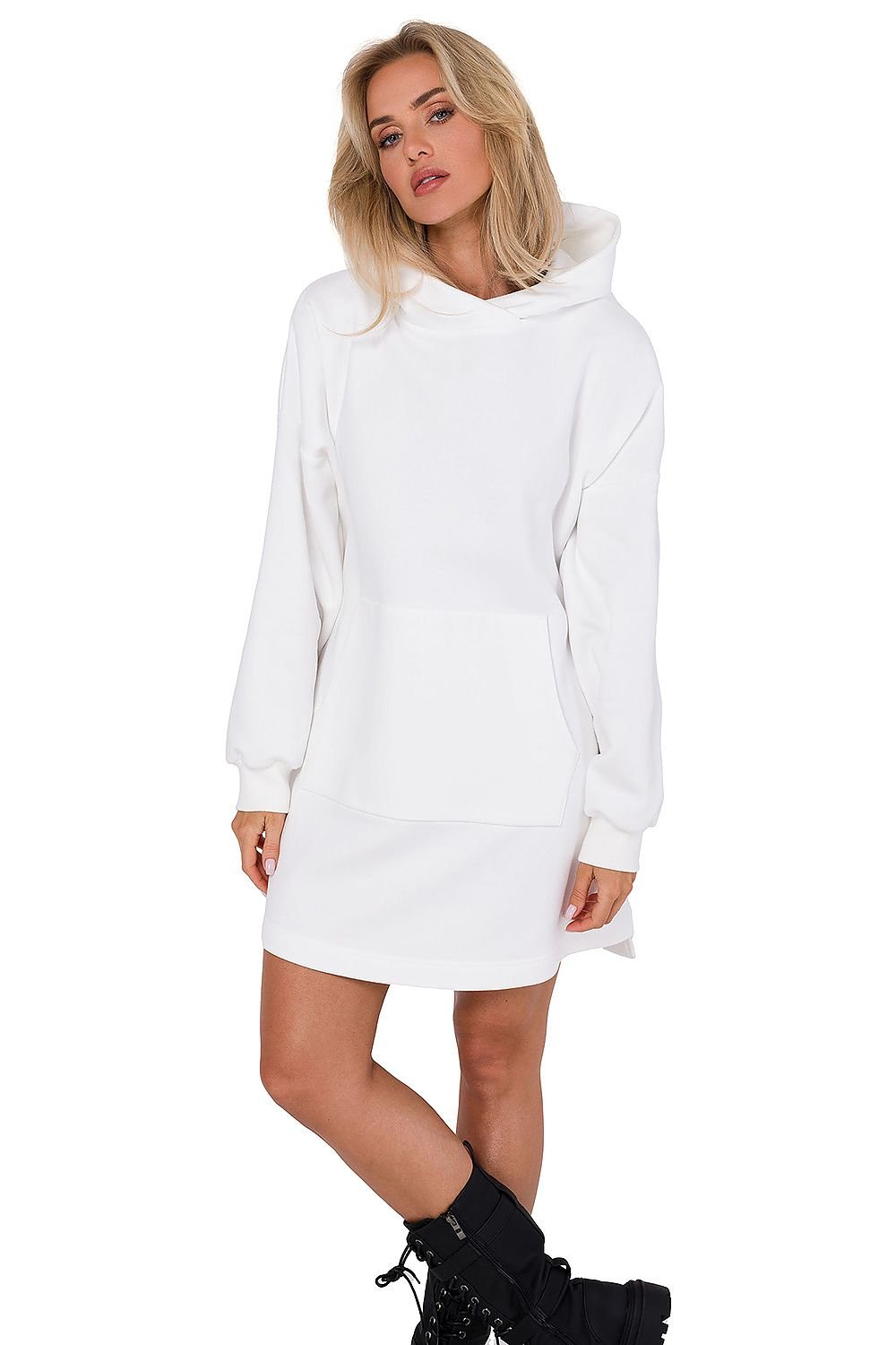 Hooded Long sleeve knit dress