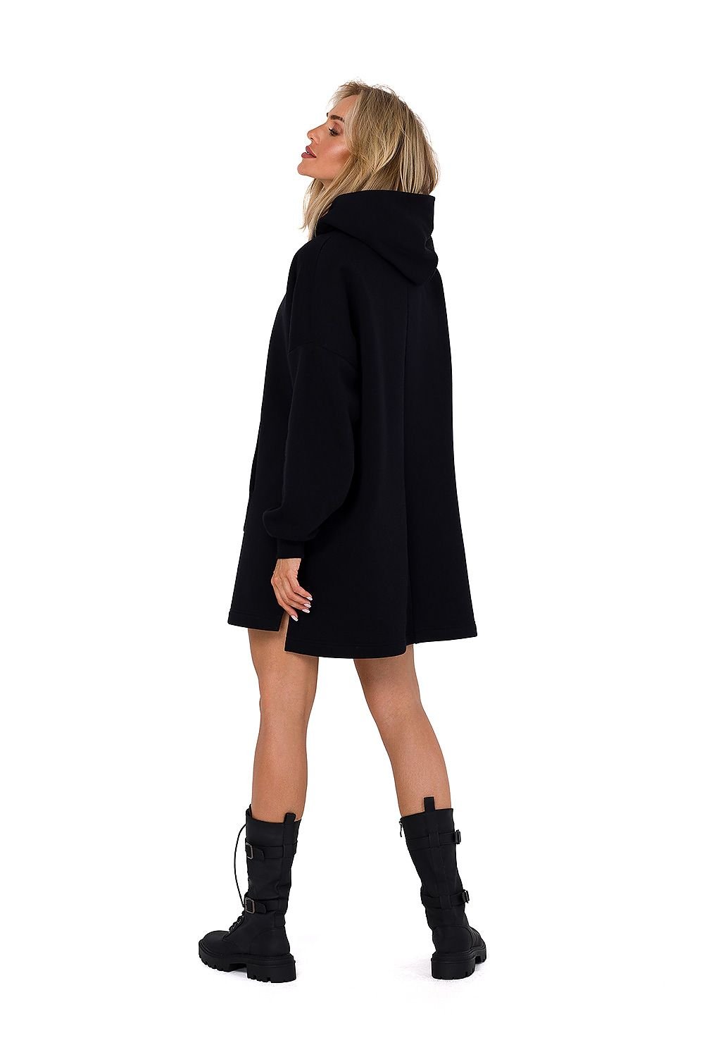 Hooded Long sleeve knit dress