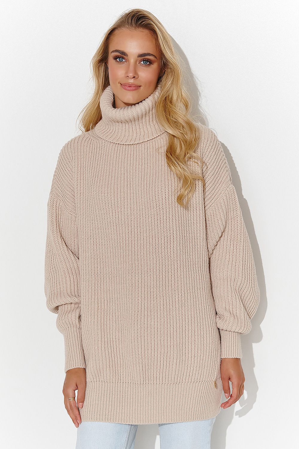 Turtleneck model 185216 Makadamia