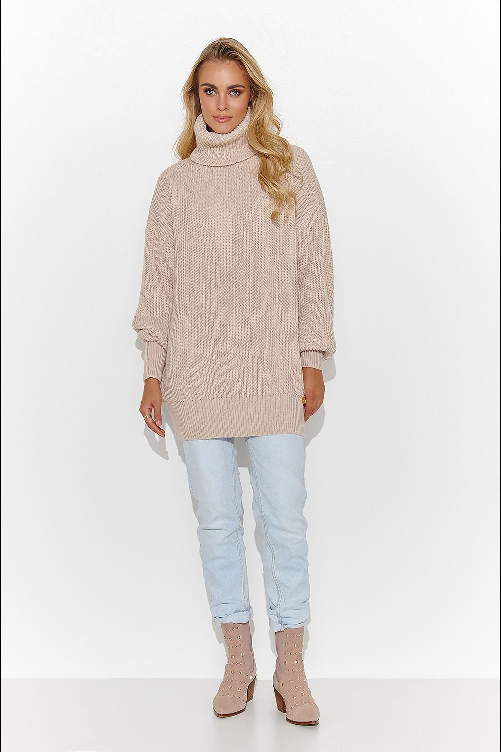 Turtleneck model 185216 Makadamia