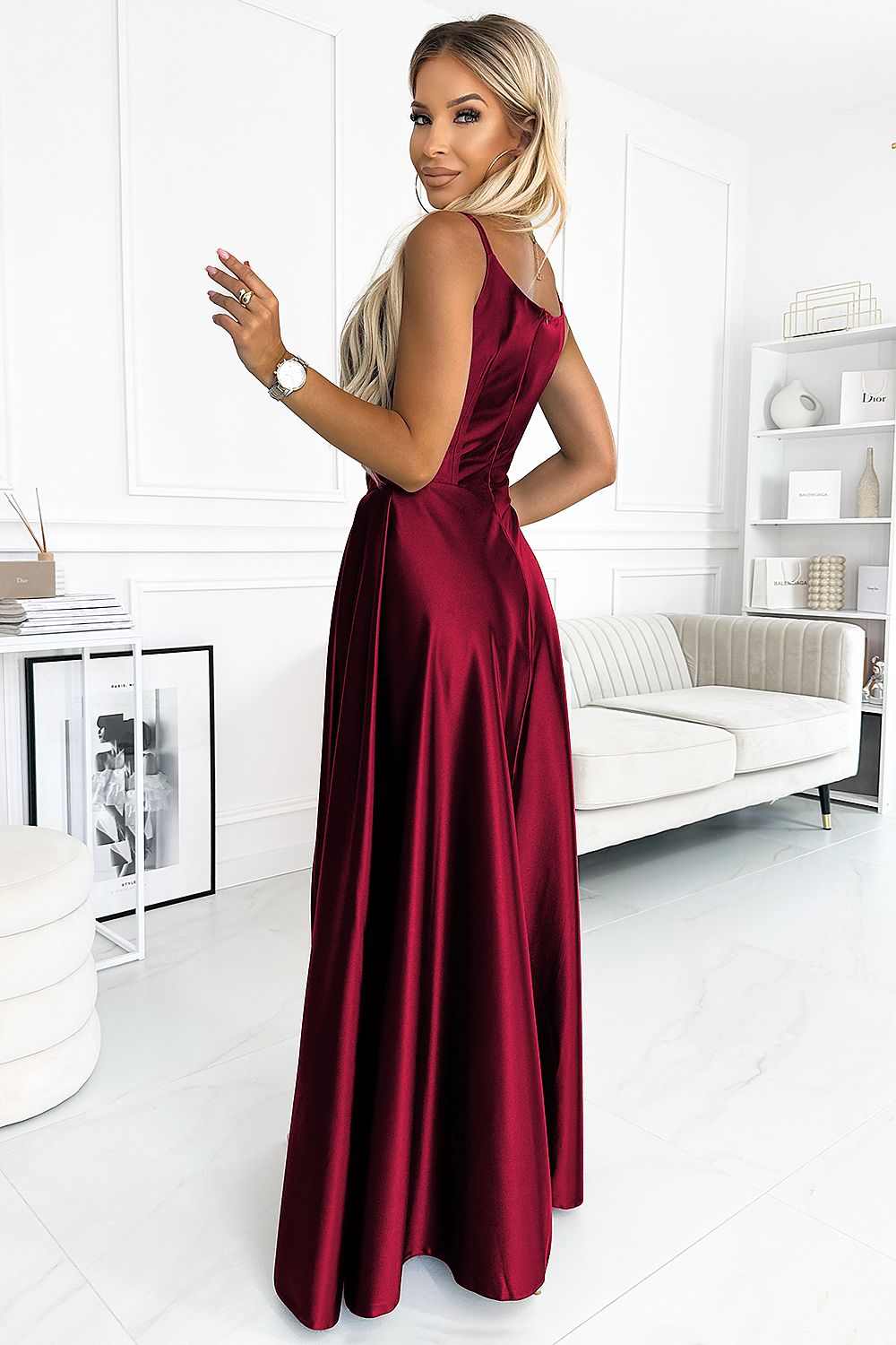 Elegant Strapless Maxi Dress By Numoco