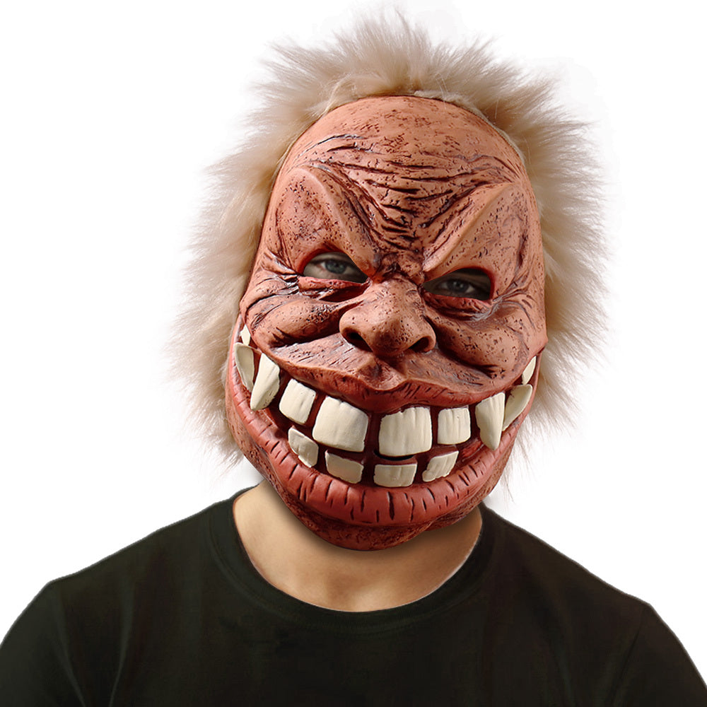 Creepy Old Man Cartoon Mask With Buck Teeth