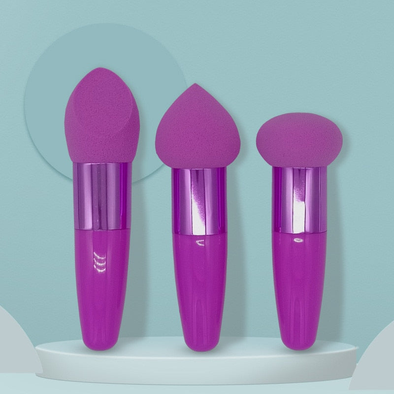 3Pc Women Mushroom Head Make Up Brush Set